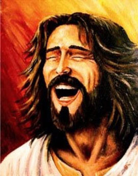 Jesus laughing