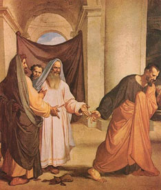Judas leaves the temple