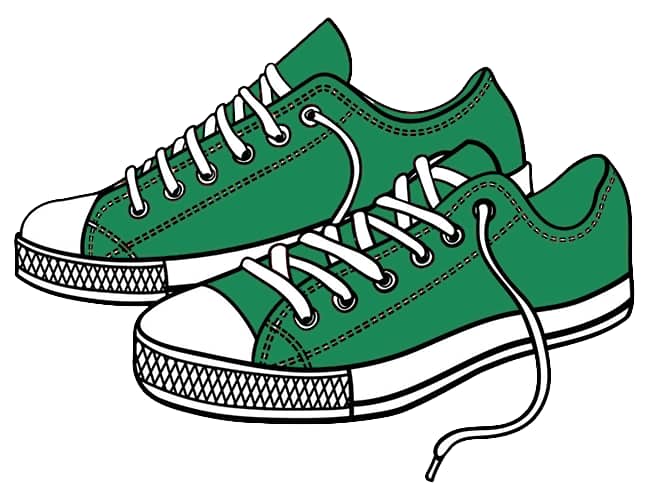 green shoes