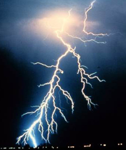 a lightning strike